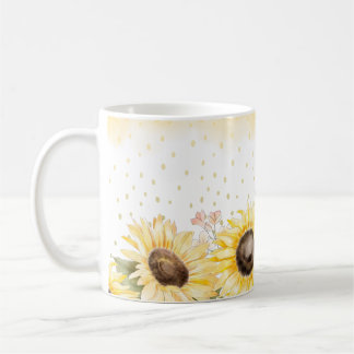 Wasserfarbene Sonnenblume Tasse