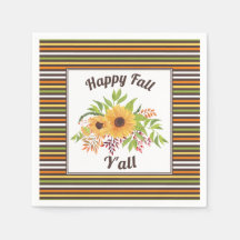 Wasserfarbene Sonnenblumen, Streifen Happy fall Y'