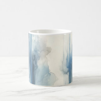 Wasserfarbene Streifen Art - Fluid Blue Shade Kaffeetasse