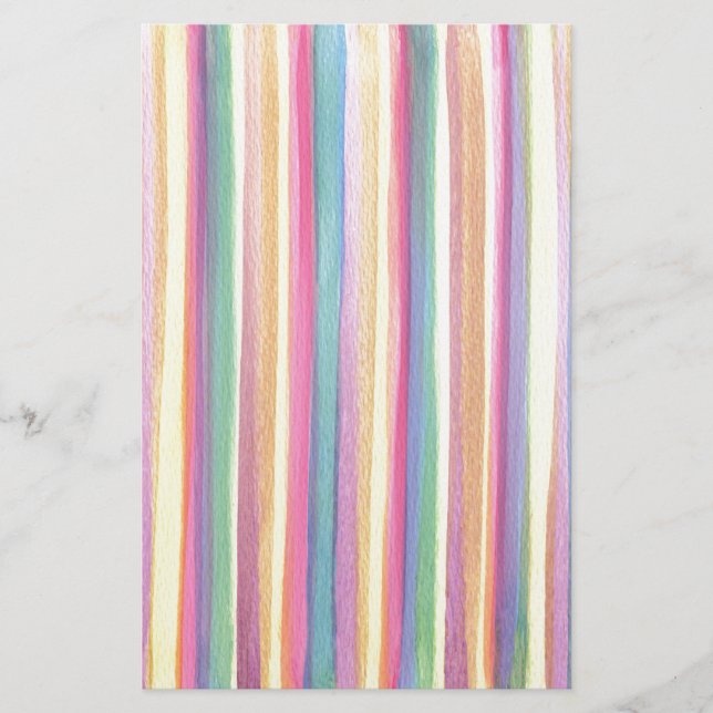 Wasserfarbene Streifen Briefpapier (Vorderseite)