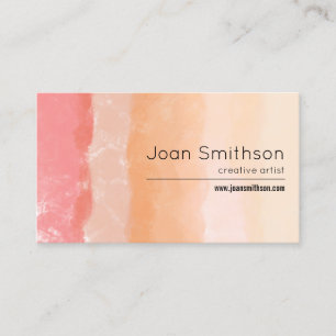Wasserfarbene Streifen Visitenkarte