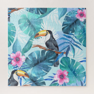 Wasserfarbene Toucans: tropisch nahtlos