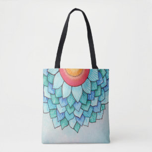 Wasserfarbene Tropengebälk Blume Tote Beutel Tasche