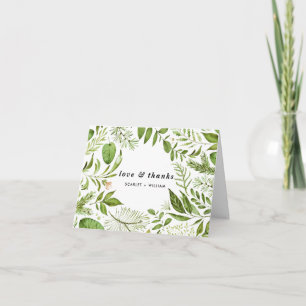 Wasserfarbene tropische Blätter Kranz Danke