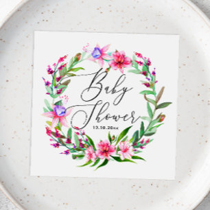 Wasserfarbene tropische Hawaii Babydusche Serviette