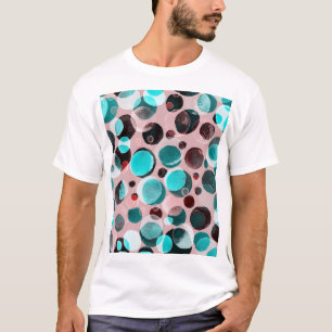 Wasserfarbene Tupfen, abstraktes Muster. T-Shirt