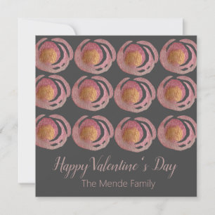 Wasserfarbene Valentinstag Metallic Rosen