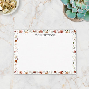 Wasserfarbene Vintage Wildblume Floral Botanisch Mitteilungskarte