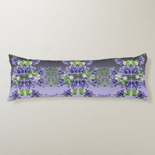 Wasserfarbene violette Blumen Kissen