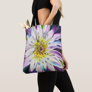 Wasserfarbene Wasserlilie Kunst Tasche