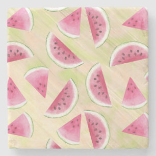 Wasserfarbene Wassermelone Pinacoteca comunale Cas Steinuntersetzer