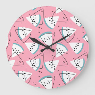 Wasserfarbene Wassermelonen Große Wanduhr
