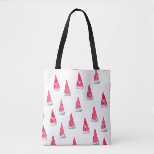 Wasserfarbene Wassermelonen, nahtlose Sommermuster Tasche