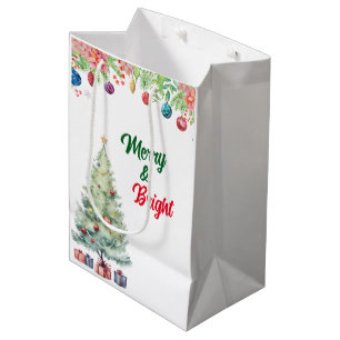 Wasserfarbene Weihnachtsfeier  Mittlere Geschenktüte
