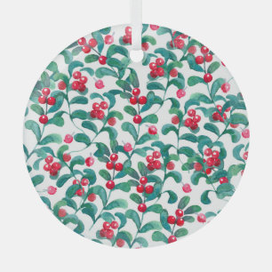 Wasserfarbene Wildbeeren, nahtloses Muster. Ornament Aus Glas