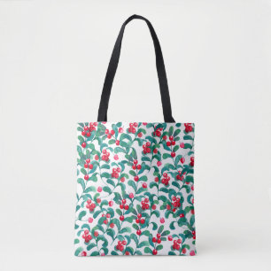 Wasserfarbene Wildbeeren, nahtloses Muster. Tasche