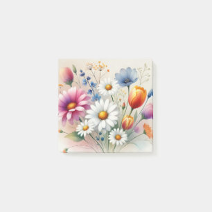 Wasserfarbene Wildblume Perfekt für Frühjahr und S Post-it Klebezettel