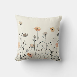 Wasserfarbene Wildblumen Rustikale Elegante Kissen