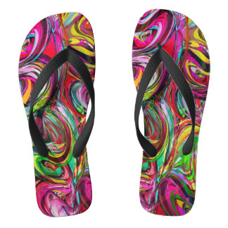 Wasserfarbene Wirbel Flip Flops