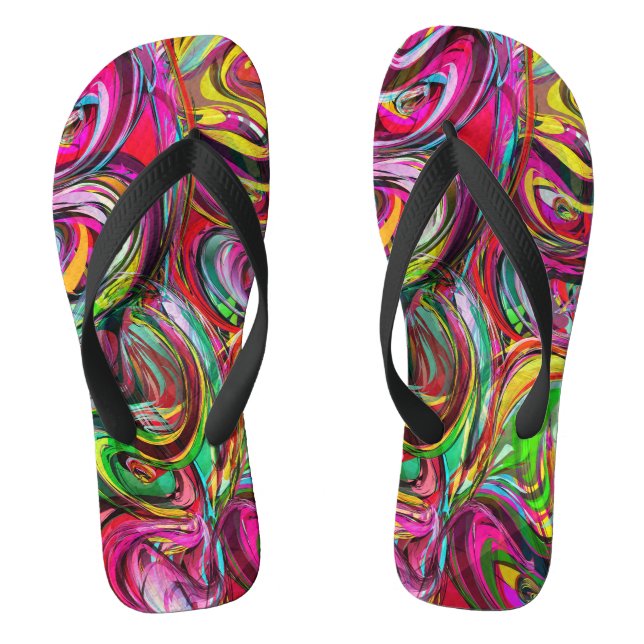 Wasserfarbene Wirbel Flip Flops (Fußbett)