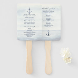 Wasserfarbeneiche Hochzeit des Nautic Anchor Fächer