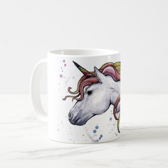 Wasserfarbeneinfärbung Kaffeetasse (Vorderseite Links)