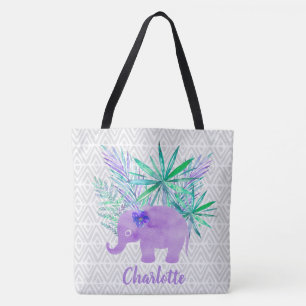 WasserfarbenElephant Jungle Shibori Primitive Tasche