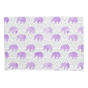 WasserfarbenElephant Shibori Primitive Zickzack Kissenbezug