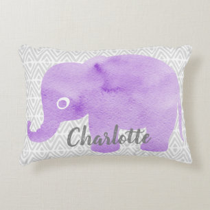 WasserfarbenElephant Shibori Primitive Zickzack Zierkissen