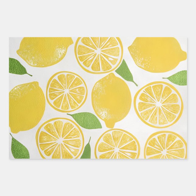 Wasserfarbenemon Geschenkpapier Set (Vorderseite)