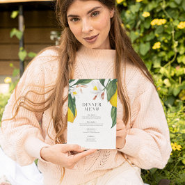 Wasserfarbenemon, Hochzeitsmenü der weißen Blume Einladung