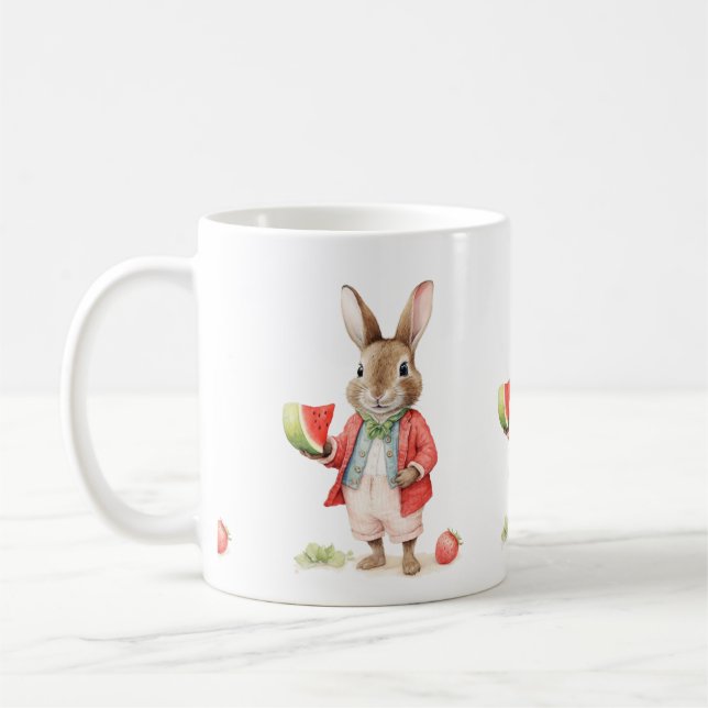 Wasserfarbenen Bunny Beach Lounge Kaffeetasse (Links)
