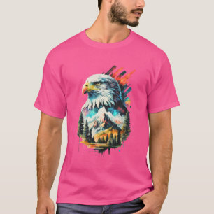 Wasserfarbener Adler & Bergsee-Zauber T-Shirt