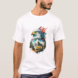 Wasserfarbener Adler & Bergsee-Zauber T-Shirt