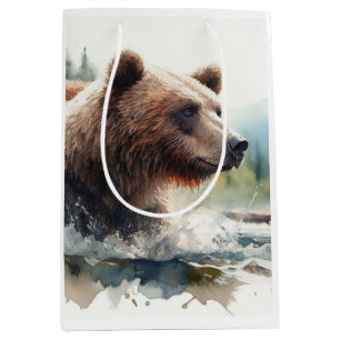 Wasserfarbener Bär Wilhelm Tell Mittlere Geschenktüte