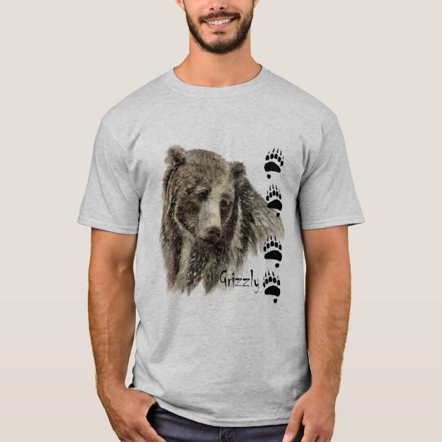 Wasserfarbener Bär Wilhelm Tell T-Shirt (Vorderseite)