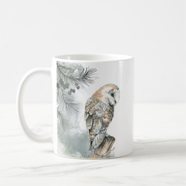 Wasserfarbener Barn Bwl Bird Nature Kaffeetasse (Links)