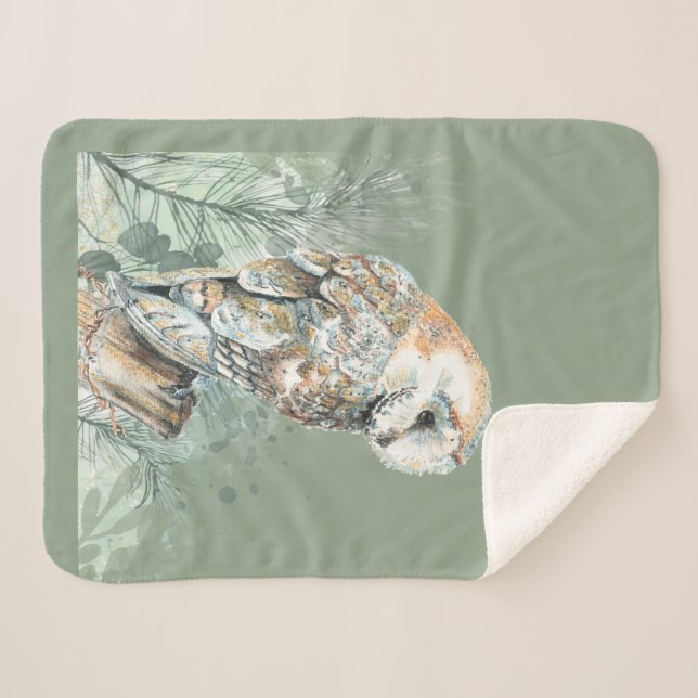 Wasserfarbener Barn Bwl Vogel Natur Sherpadecke (Vorderseite (Horizontal))
