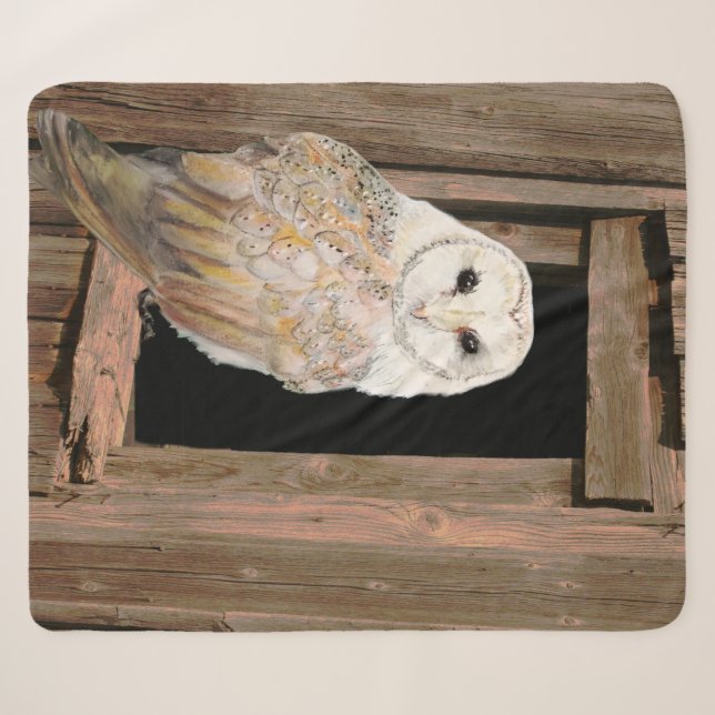 Wasserfarbener Barn Bwl Vogel Natur Sherpadecke (Vorderseite (Horizontal))