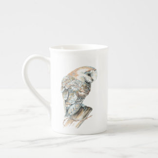 Wasserfarbener Barn Owl Bird Nature Art Prozellantasse