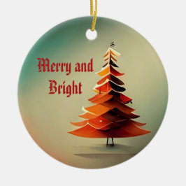 Wasserfarbener Baum Ornament