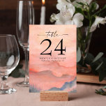 Wasserfarbener Berg Rustikaler Korallenriff Tischnummer<br><div class="desc">Wenn es um Hochzeitskunst geht,  lassen die Waldstile den Zauber eines zauberhaften Abends oder eines ganzen Hochzeitswochenendes im Set der Berge hinter sich und das Gebirgsmotiv mit dem inspirierten Gebirgsmotiv mit Kiefernbäumen.</div>