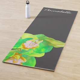 Wasserfarbener Blumenzorn Orchid Energetische Kuns Yogamatte