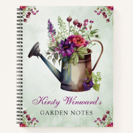Wasserfarbener Frühling Blumenwasser Garten Hinwei Notizbuch