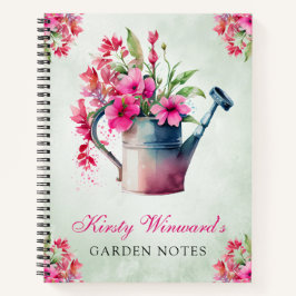 Wasserfarbener Frühling Blumenwasser Garten Hinwei Notizbuch