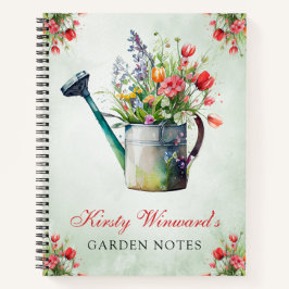 Wasserfarbener Frühling Blumenwasser Garten Hinwei Notizbuch