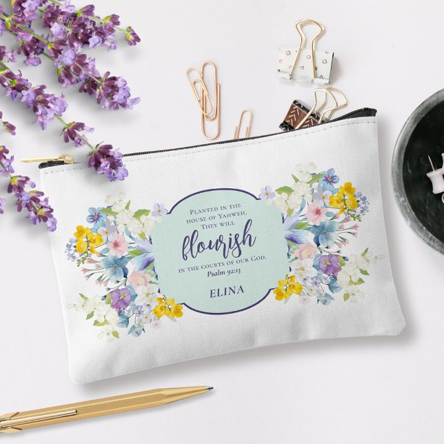 Wasserfarbener Frühlingsbläserbibel Personalisiert Zubehörtasche (Von Creator hochgeladen)