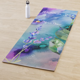 Wasserfarbener Geist Yoga Matte by Oomsuum