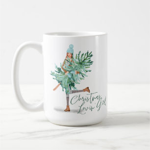 Wasserfarbener Girl Kaffeetasse