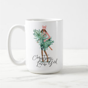 Wasserfarbener Girl Kaffeetasse
